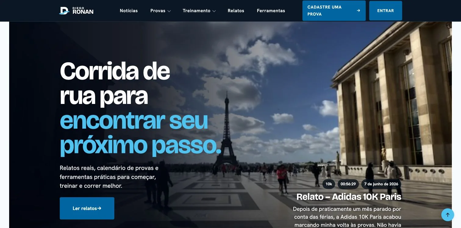 Interface do projeto Diego Ronan